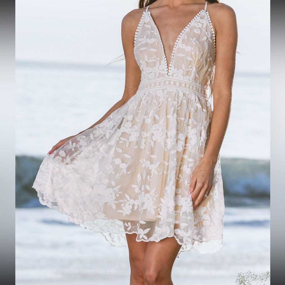 NWT White Floral Dress